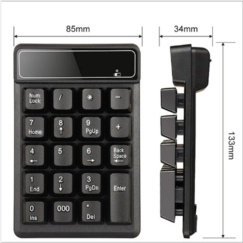 Новая 2 4G Беспроводная Bluetooth цифровая клавиатура 19 key портативная