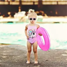 Купальный костюм с единорогом для новорожденных девочек; купальный костюм; бикини; пляжная одежда