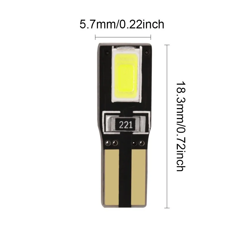2 шт. авто светодиодный T5 2721 W3W W2 * 4.6d 5730 SMD инструмент: Клин Индикатор Светильник