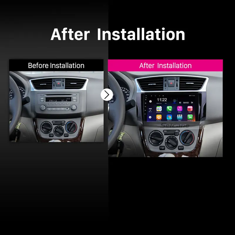 Sale Seicane Android 8.1/7.1 10.1" 2Din GPS Car Radio Head Unit For 2012-2016 NISSAN SYLPHY Multimedia Player Support 3G Wifi OBDII 5