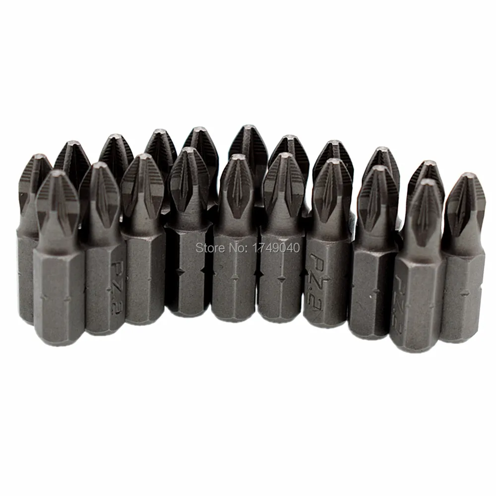 

20 Piece 25mm PZ2 Magnetic Screwdriver Bits Set Impact Screwdriver Pozidriv Insert Bit 1/4" 6.35mm Hex Shank Screw Driver Bits