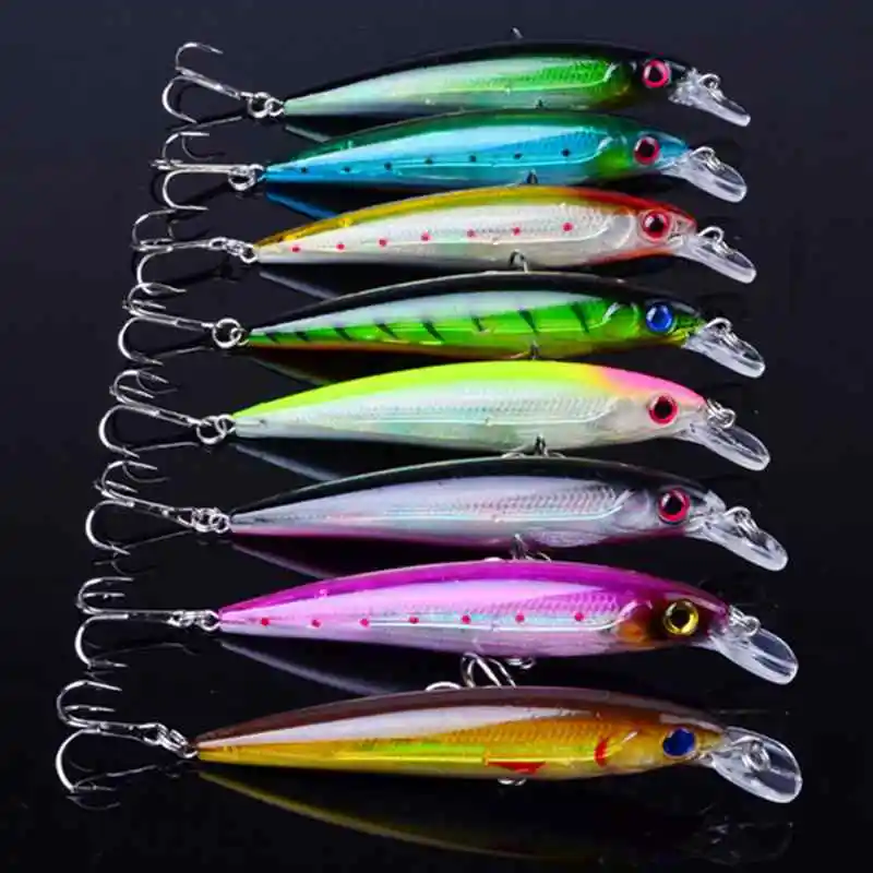 

8pieces High Quality Carp Fishing Bait Kit Pesca Plastic Lures 3D eyes 11cm 13.5g Isca Artificial HCS Hooks Sea bass Tackle