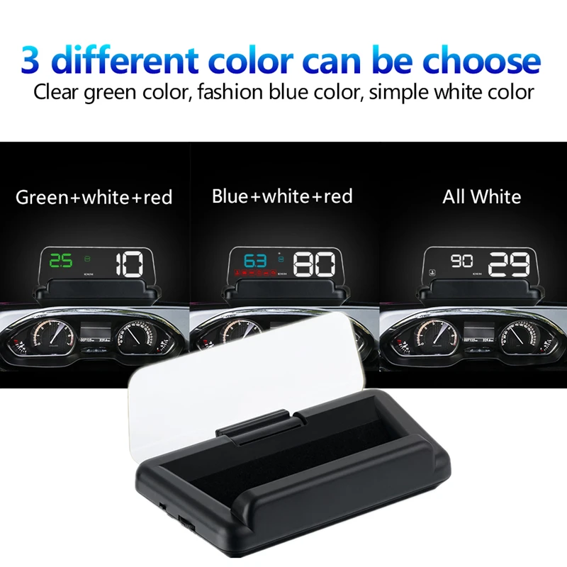 

Car C500 5 inch OBD2 EUOBD Port HUD Head-up Display Smart Computer Digital Fuel Consumption Speed Warning System Voltage Alarm