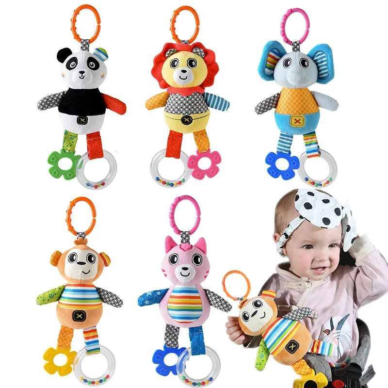 Детская Мягкая погремушка Зверюшка|Интерактивные игрушки для малышей| |