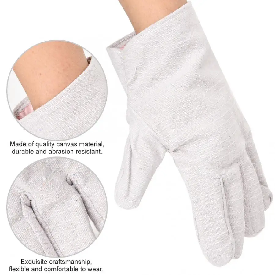 

Safety Gloves 10Pairs Wear-Resisting Welding Thickened Canvas Labor Working Protective Gloves 2019 New