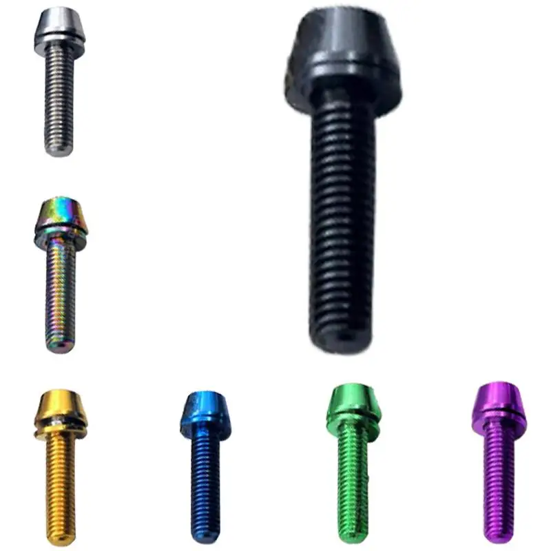 

Road Mountain Conversion Accessories Cone Head with Gasket Titanium Screw Titanium Alloy Screw 8mm Head M5x16/18/20
