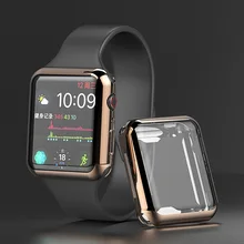 Для Apple Watch Series 4, 3, 2, 1, 40 мм, 44 мм, чехол из мягкого ТПУ, прозрачная защитная пленка для экрана, тонкий чехол для iWatch 1, 2, 3, 38 мм, 42 мм, чехол