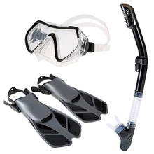 Маска Для Сноркелинга комбинированный набор противотуманная маска для глаз трубка ласты для плавания плавники сухой Топ трубка быстросохнущая сумка для снаряжения