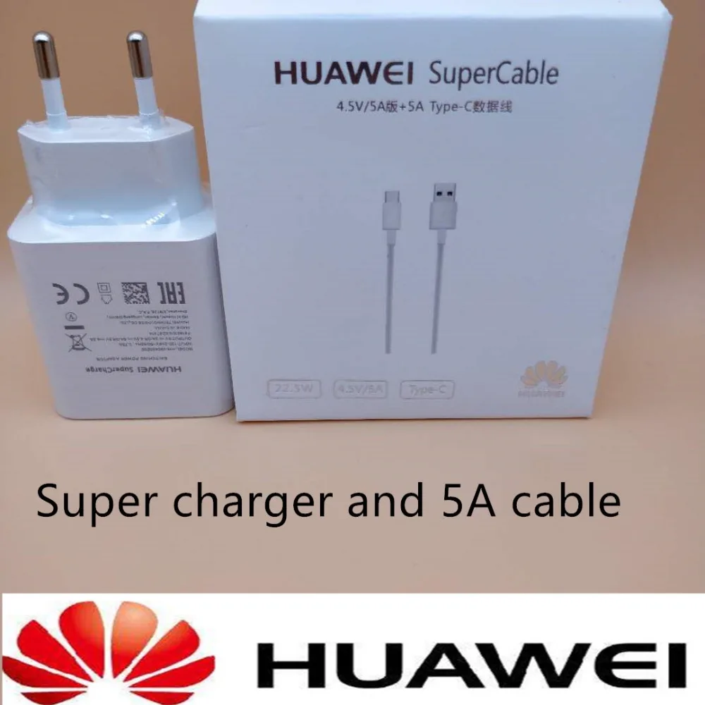 Оригинальный адаптер для зарядного устройства Huawei Mate 20 pro с быстрой зарядкой и