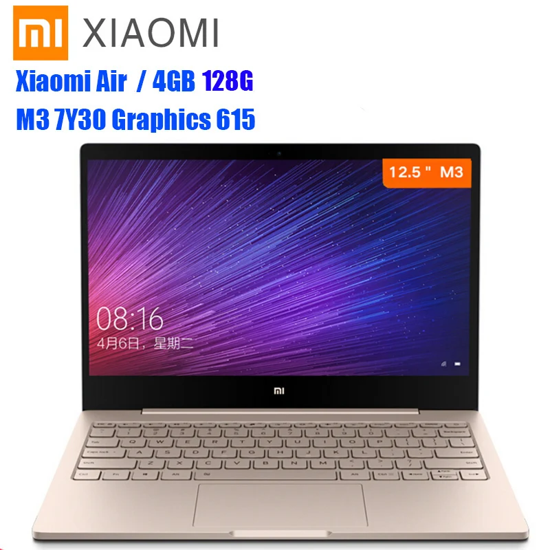 Xiaomi Air 12 ноутбук 5 '񟞨 P ips экран Windows 10 Intel Core M3 7Y30 4 Гб + 128 HDMI быстрая зарядка type