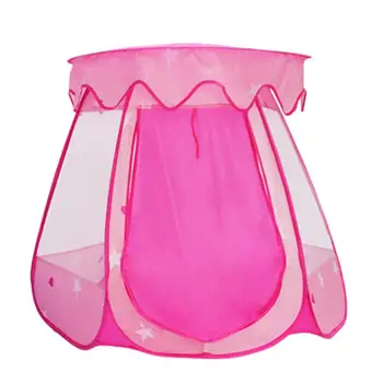 

Kid Outdoor Indoor Princess Play Tent Playhouse Ball Tent Pink Kids Play House Independent Space Lightweight And Portable