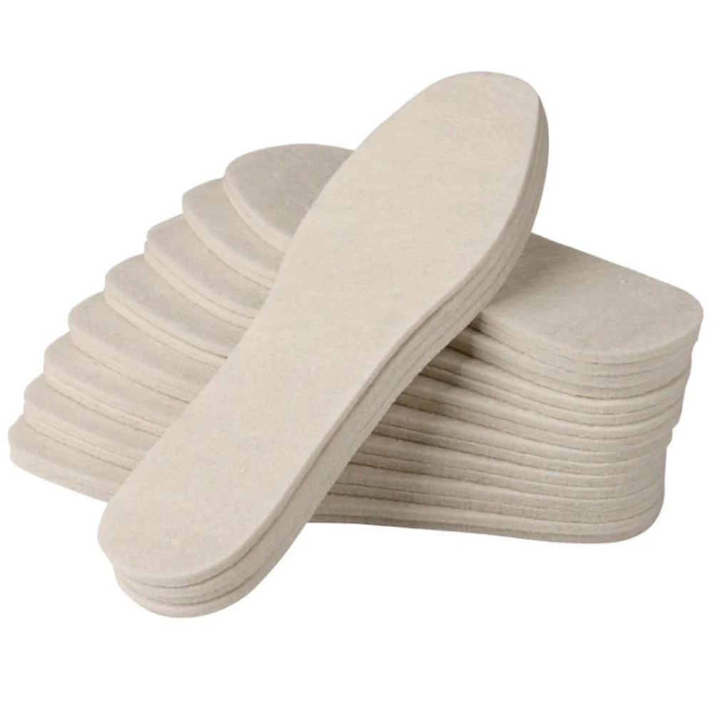 1 Pairs Wool Insoles Winter Thick Soft Warm Plush Breathable Unisex Cotton Pads Travel Insoles White Brown High Quality Insoles