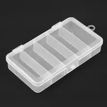 Пластиковая рыболовная приманка, крючок, ящик для хранения снастей, 5 отделений, органайзер, ящик для снастей, небольшой ящик для принадлежностей, квадратный ящик для рыболовных крючков