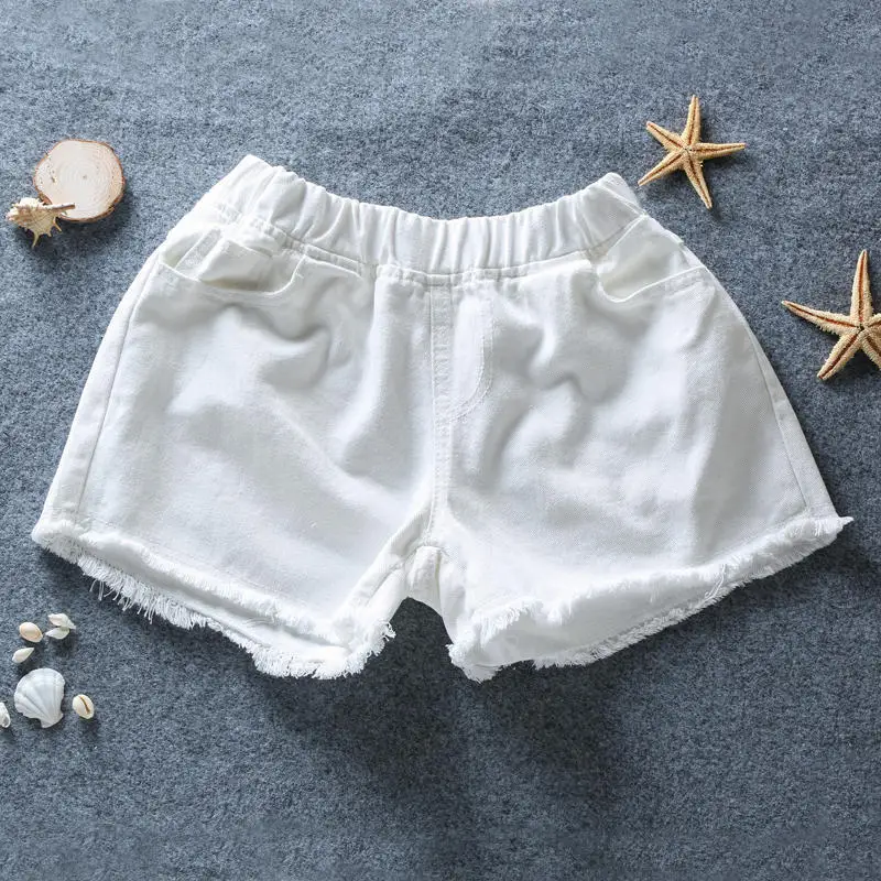 

2019 Elastic Waist Denim Shorts For Women White Black Summer Vintage Sexy Pocket Jeans Shorts Feminino Plus Size 5XL
