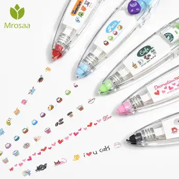 

Kawaii Heart Animals Press Type Decorative Correction Tape Diary Stationery School Supply Students Gifts escolar papelaria 4M