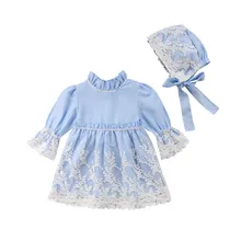 

Toddler Girls Christmas Dress 2018 Girls Knee-Length Long Sleeve Princess Dress Kids Party Dresses For Girls Children Clothing