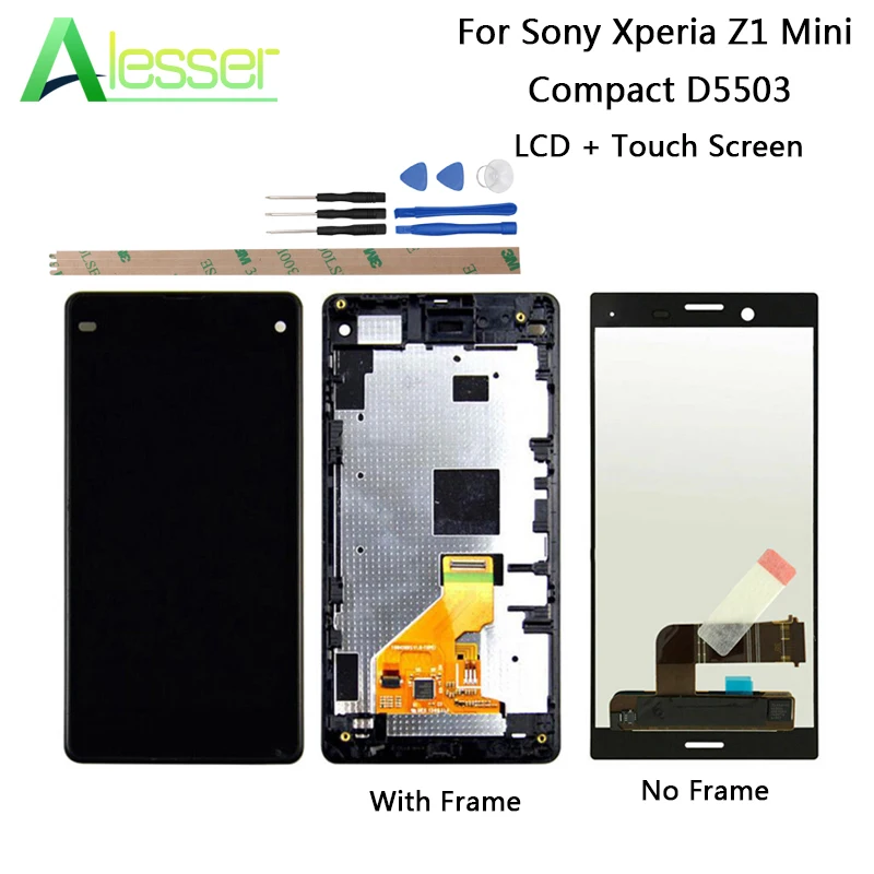 

Alesser For Sony Xperia Z1 Mini Compact D5503 LCD Display + Touch Screen For Sony Xperia Z1 Mini Compact D5503 +Tools + Adhesive