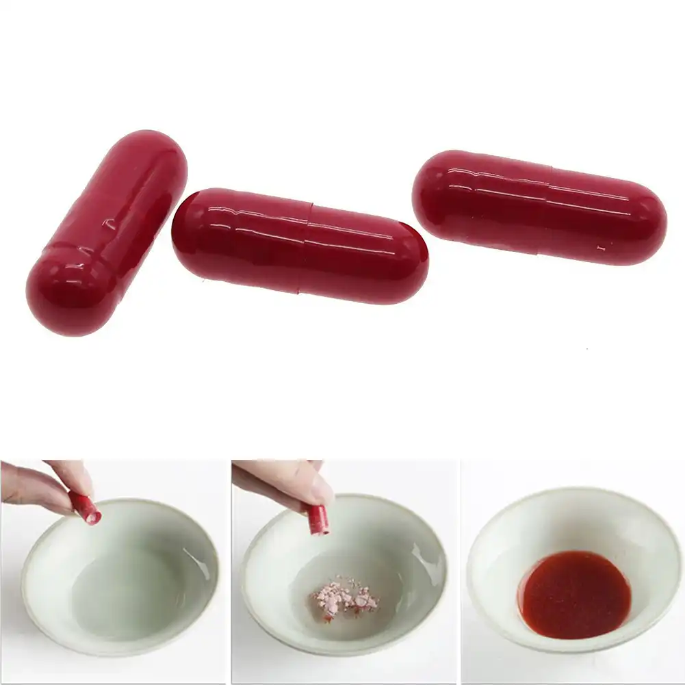 3Pcs Fake Blood Pills Vampire Capsules Horror Funny Halloween Joke