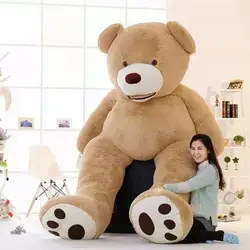 См 260 см Американский гигантский медведь кожи плюшевый медведь пальто Высокое качество Мягкие Игрушки для девочек популярный подарок