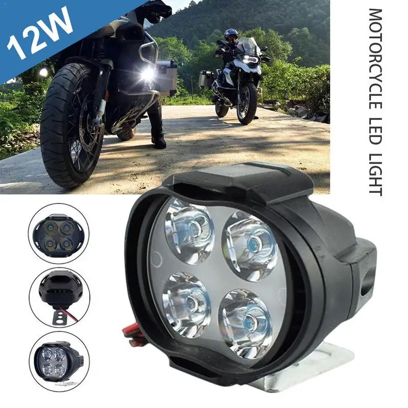 

2PCS Motorcycle Headlight 4LED 12W DC12V Super Bright Fog Spot White Work Light Internal Drive Motorcycles Electric Bicycles