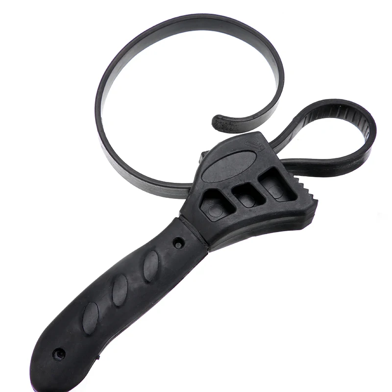 

500mm Universal Wrench Rubber Strap Wrench Adjustable Spanner Opener Car Repair Tools Black Hand Tool