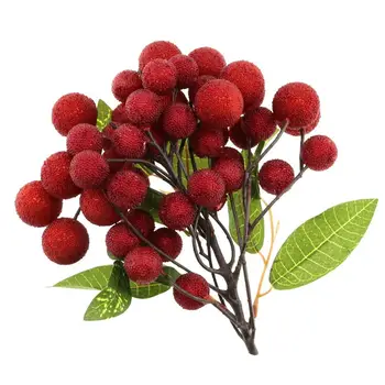 

Gresorth Fake Fruit Bunch Decoration Artificial Raspberry Lifelike Food Home Kitchen Shop Party Christmas Display