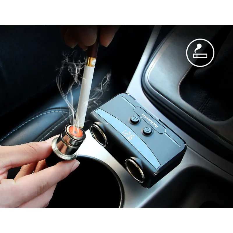 Автомобильное зарядное устройство CARCHET с двумя usb портами двусторонняя розетка
