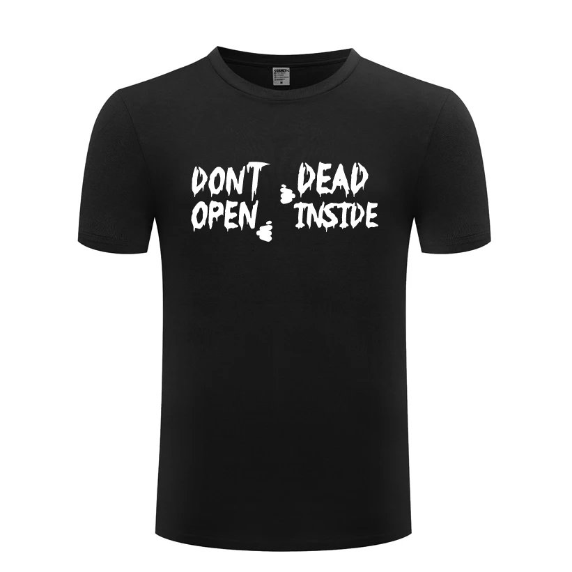 Don't Open Dead Inside-Walking men s Мужская футболка 2018 новая хлопковая Повседневная с