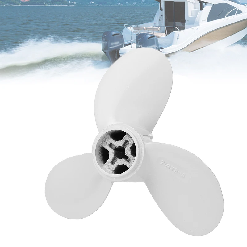 

3 Blades 7 1/4x5-A Propellers Prop Aluminum Outboards Propeller White Marine Propeller Boat Part For Hangkai 4-stroke 3.6hp 4hp