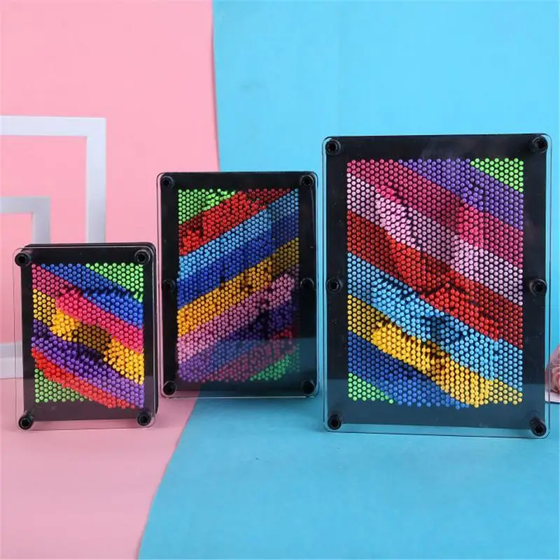 Pin Art Забавный 3D клон клен иглы отпечатков пальцев Paintting игрушка мягкое антистресс иглы прессованная Пазлы для детей