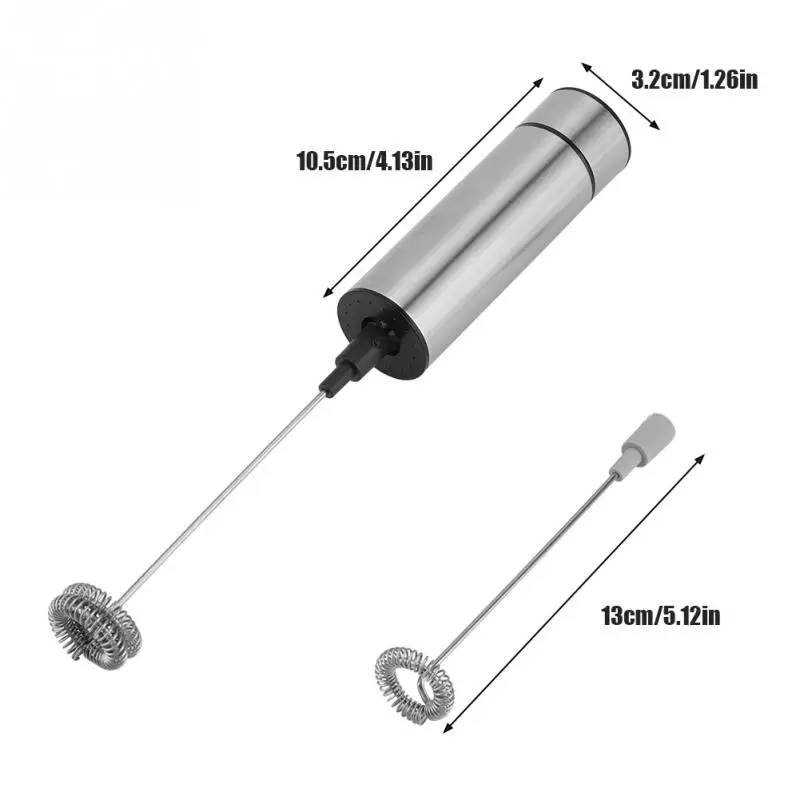Электрический молоковзбиватель из нержавеющей стали, ручной пеновзбиватель для молока Миксер для напитков для кофе капучино Одноместный/двойной весенний венчик головка