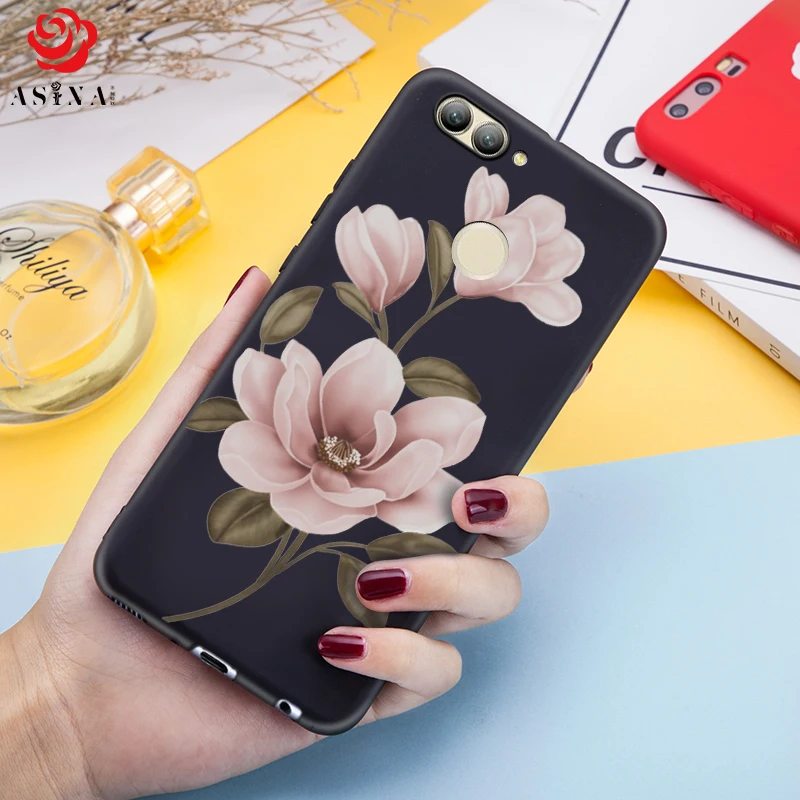 

ASINA Silicone Case For Huawei Nova 2 Case Silicon With Original 3D Relief For Huawei Mate 10 Lite Case Cover Shockproof Fundas