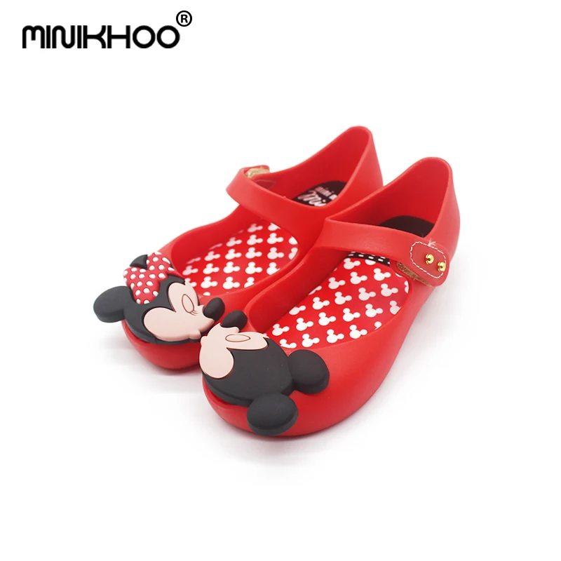 

Mini Melissa Mickey Jelly Sandals 2019 Summer Children Sandals Mickey Minnie Crystal Princess Shoes Melissa Jelly Girls Shoes