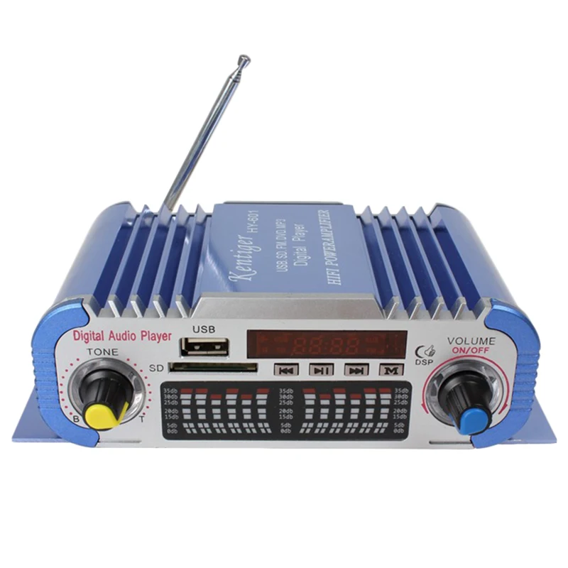 Kentiger HY-601 цифровой Hi-Fi Авто Стерео Мощность usb-усилитель SD плеер ЦАП