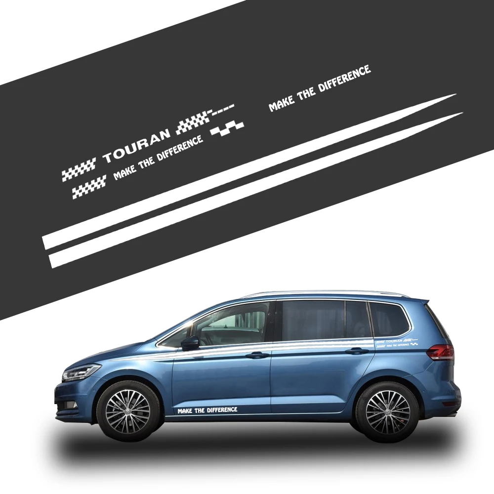 Авто аксессуары боковая наклейка на кузов автомобиля наклейки для Volkswagen VW Touran DIY