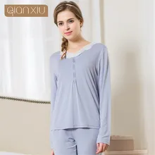 Женский пижамный комплект с длинными рукавами, Хлопковая женская пижама, сексуальная женская кружевная драпировка, домашняя одежда, пижамы для сна и отдыха для взрослых