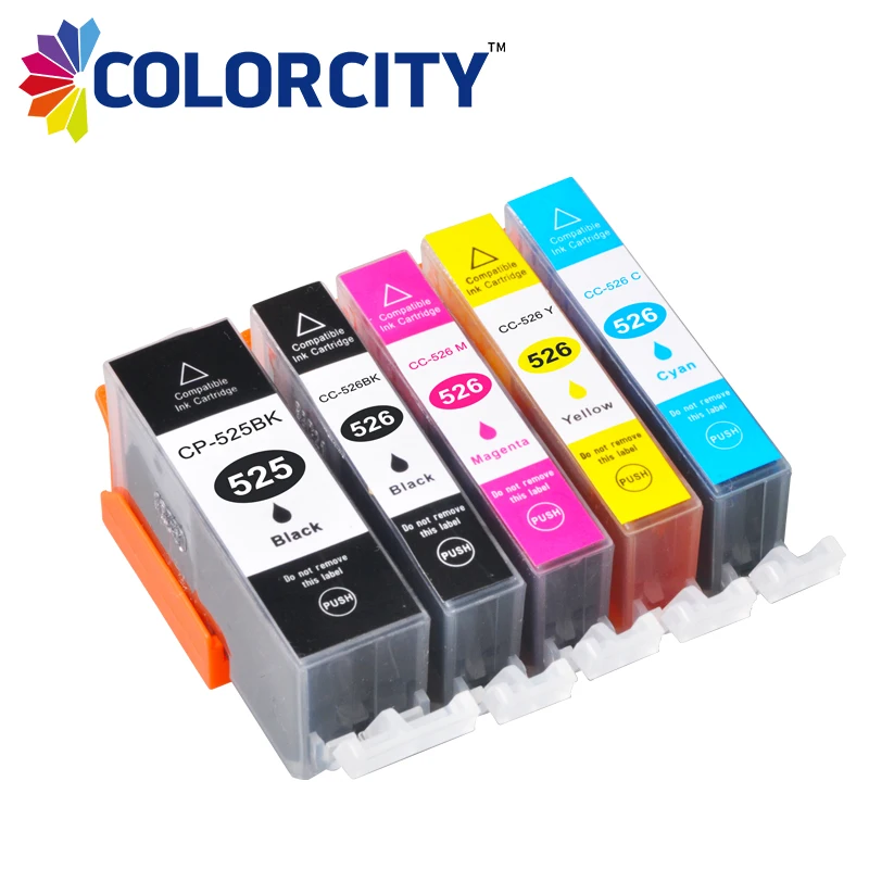 15 шт. PGI 525 CLI 526 pgi cli чернильный картридж для canon PIXMA IP4850 IP4950 MG5150 MG5250 MG6150 MG8150 MX715 MX885
