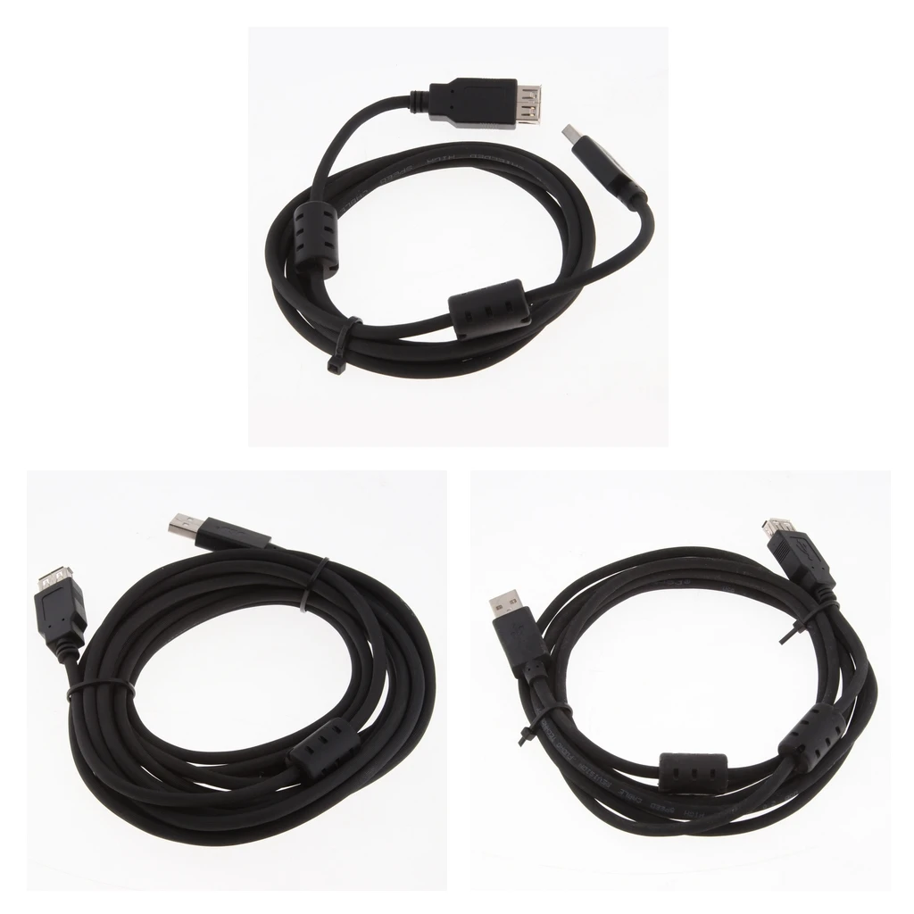 High-Speed USB 2.0 AM-AF Extension Data Cable For Webcam Card Reader Computer Printers Cameras Keyboards