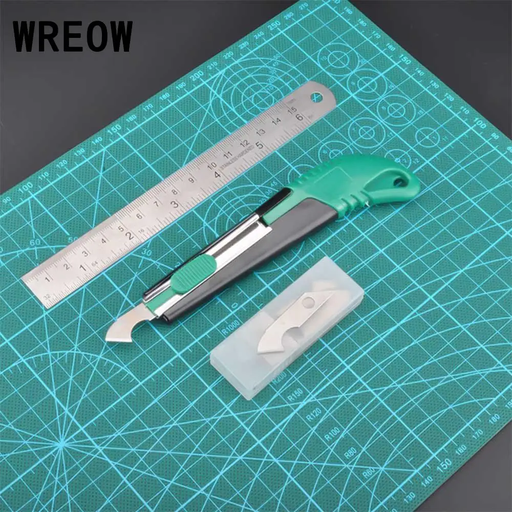 

New acrylic ABS Plastic Handle Perspex Cutter Hook Cutting Tool With Spare Blade Hook Knife Blades Steel DIY Repair Hand Tools