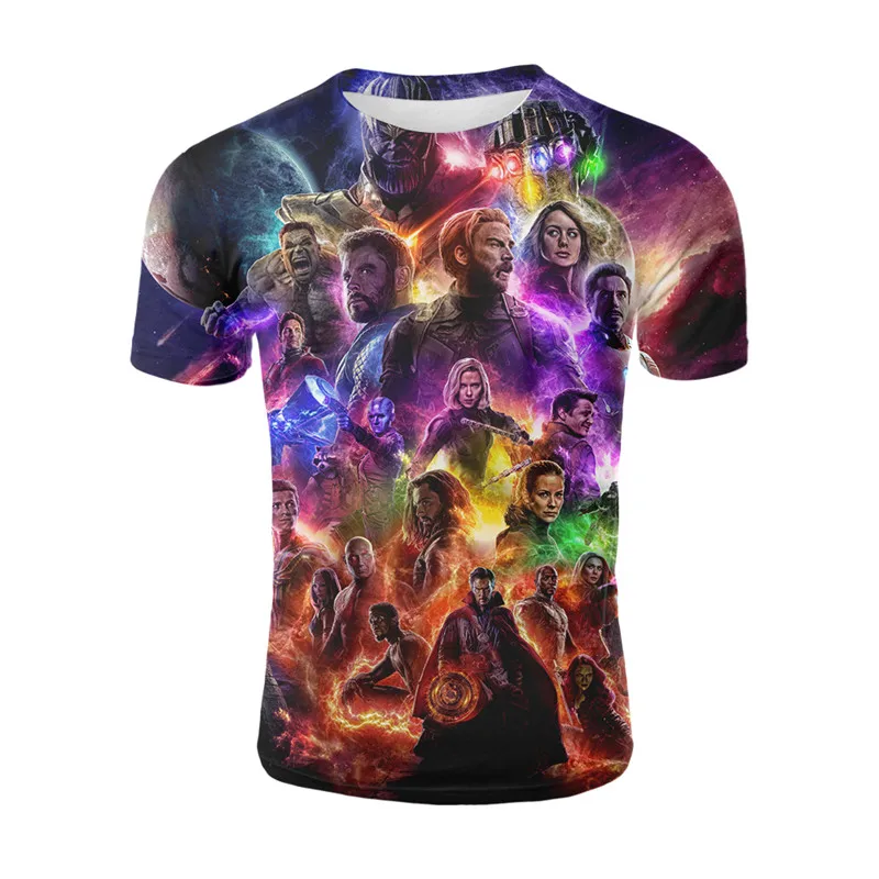 YELITE 2019 Marvel Avengers 4 футболка с 3d принтом супергероя Америки для косплея Мужская