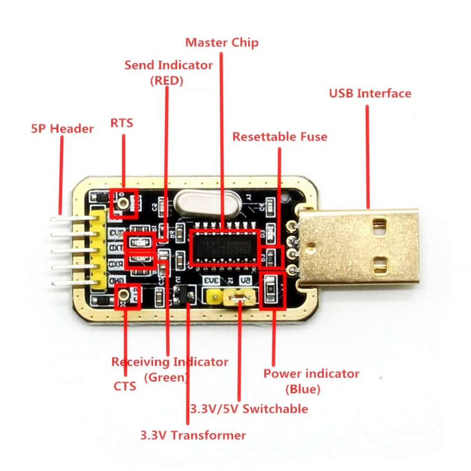 CH340 модуль вместо PL2303 CH340G RS232 к TTL обновления USB последовательному порту в девять