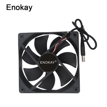 

Wholesale 2 Pieces Enokay Mute Quiet DC 5V 120mm 120mmx25mm 12025 1500RPM Brushless USB Computer Case Cooling Cooler Fan
