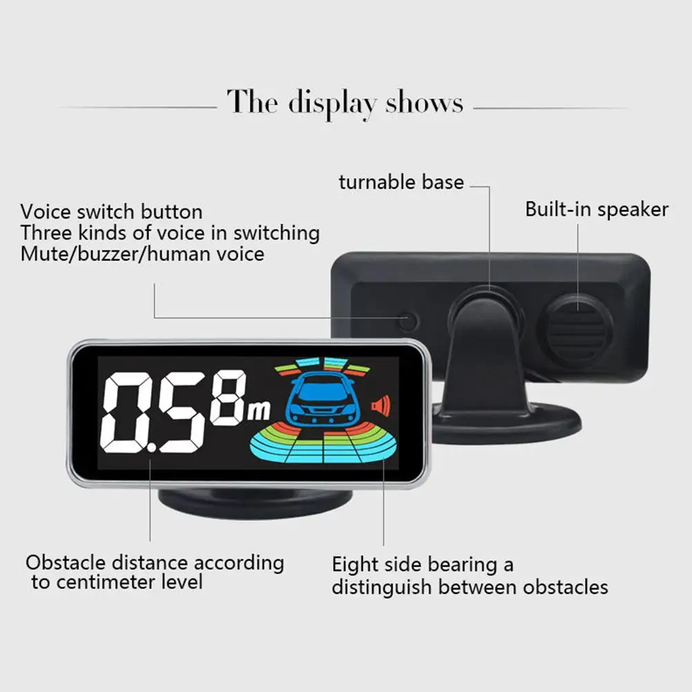 Sensor de aparcamiento QXNY 8 sensores coche marcha atr谩s Radar aparcamiento coche Detector asistencia de estacionamiento Radar reverso Sensor de aparcamiento QXNY 8 sensores coche marcha atr谩s Radar aparcamiento coche Detector asistencia de estacionamiento Radar reverso