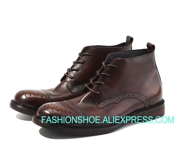 De 1 Brogue Show as Estilo Tallada Botas As Hombre Carga Al Aire Vintage A Mano Hecho Libre 2 aPZqXg6U
