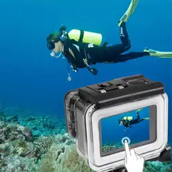 Ipc горячая Распродажа подводный водостойкий корпус чехол с сенсорной задней крышкой для GoPro Hero7 серебристый/белый 2019 новое поступление