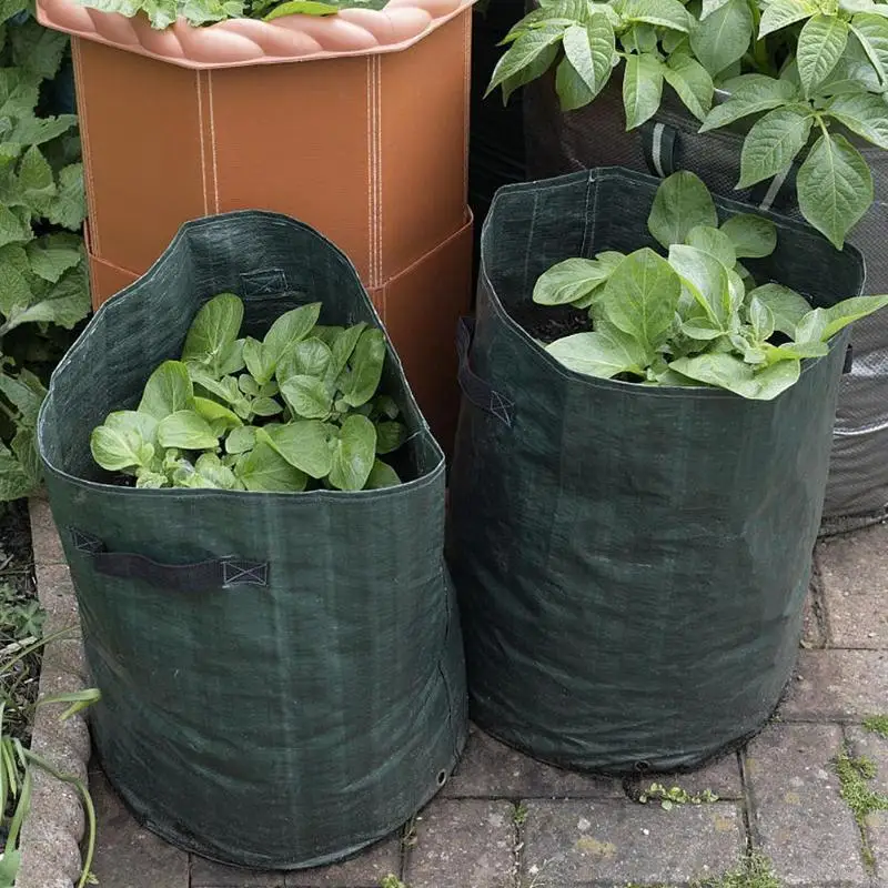 DIY Potato Grow Planter PE Cloth Planting Container Bag Thicken Garden Pot Grow Bag Vegetable ...