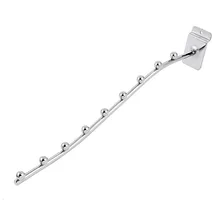 Metal Waterfall Tube 9 Beads Wall Clothes Hanger Display Hook 32cm