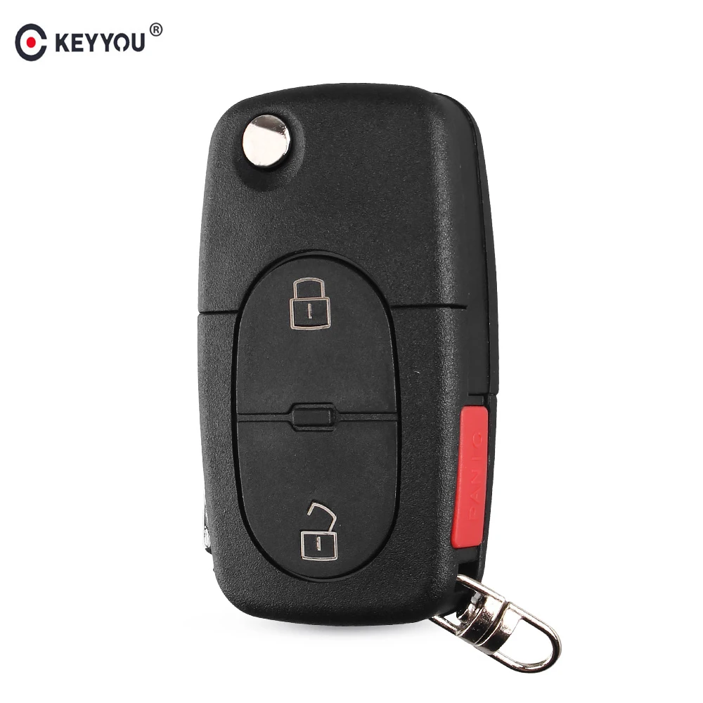 Складной чехол KEYYOU для Audi A3 A4 S4 CR1620/CR1616 2 кнопки + 3 кнопки|Ключ от авто| |