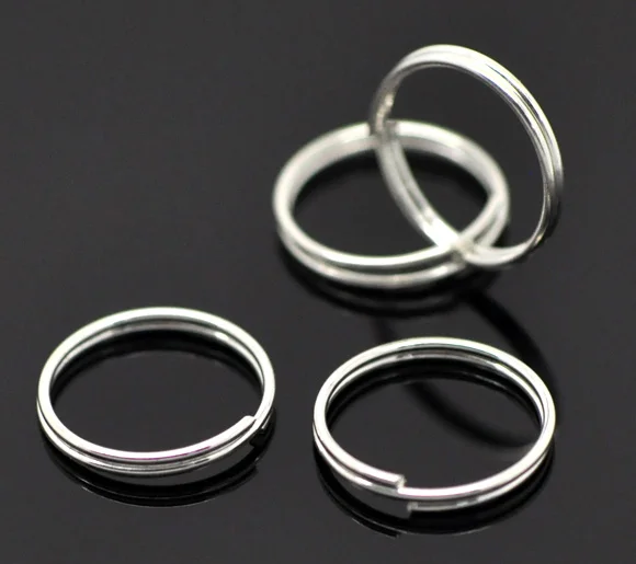 

Lovely Silver Plated Split Rings Findings 14x0.7mm, sold per lot of 300 (B15647)