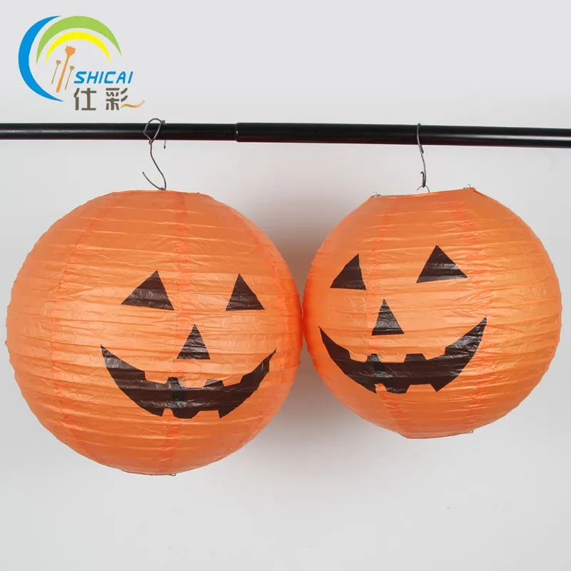 

1pcs / Free Shipping Pumpkin Lantern Paper Light Halloween Party Activities Jack Lantern Bar Home Decoration Lamp Party Supplies
